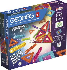 Geomag Byggsats 35 Bitar, Glitter Panels
