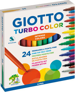 Giotto Turbo Color Tuschpennor 24-pack