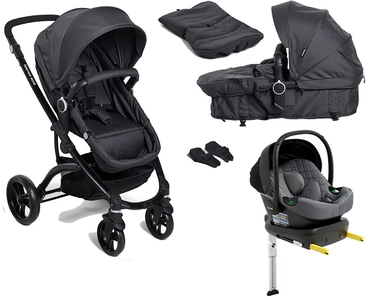 Beemoo Move 2-in-1 Kombivagn Inkl. Beemoo Route i-Size Babyskydd & Bas, Asphalt/Mineral Grey