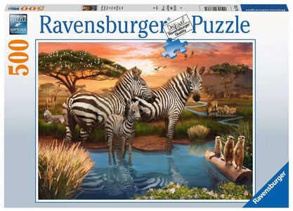 Ravensburger Pussel Zebras In Sunset 500 Bitar