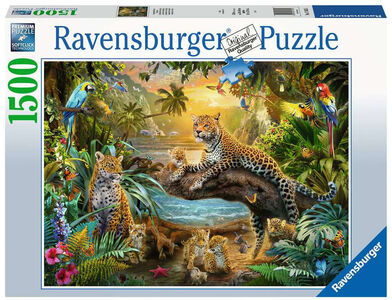 Ravensburger Pussel Leopard Family in the Jungle 1500 Bitar