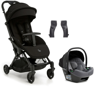 Beemoo Easy Fly Lux 4 Sulky Inkl. Route i-Size Babyskydd, Jet Black/Mineral Grey