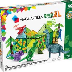 MagnaTiles Dino World XL Byggsats 50 Delar