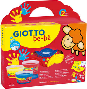 GiottoBebe Fingerfärger 300 ml, Röd/Gul/Blå
