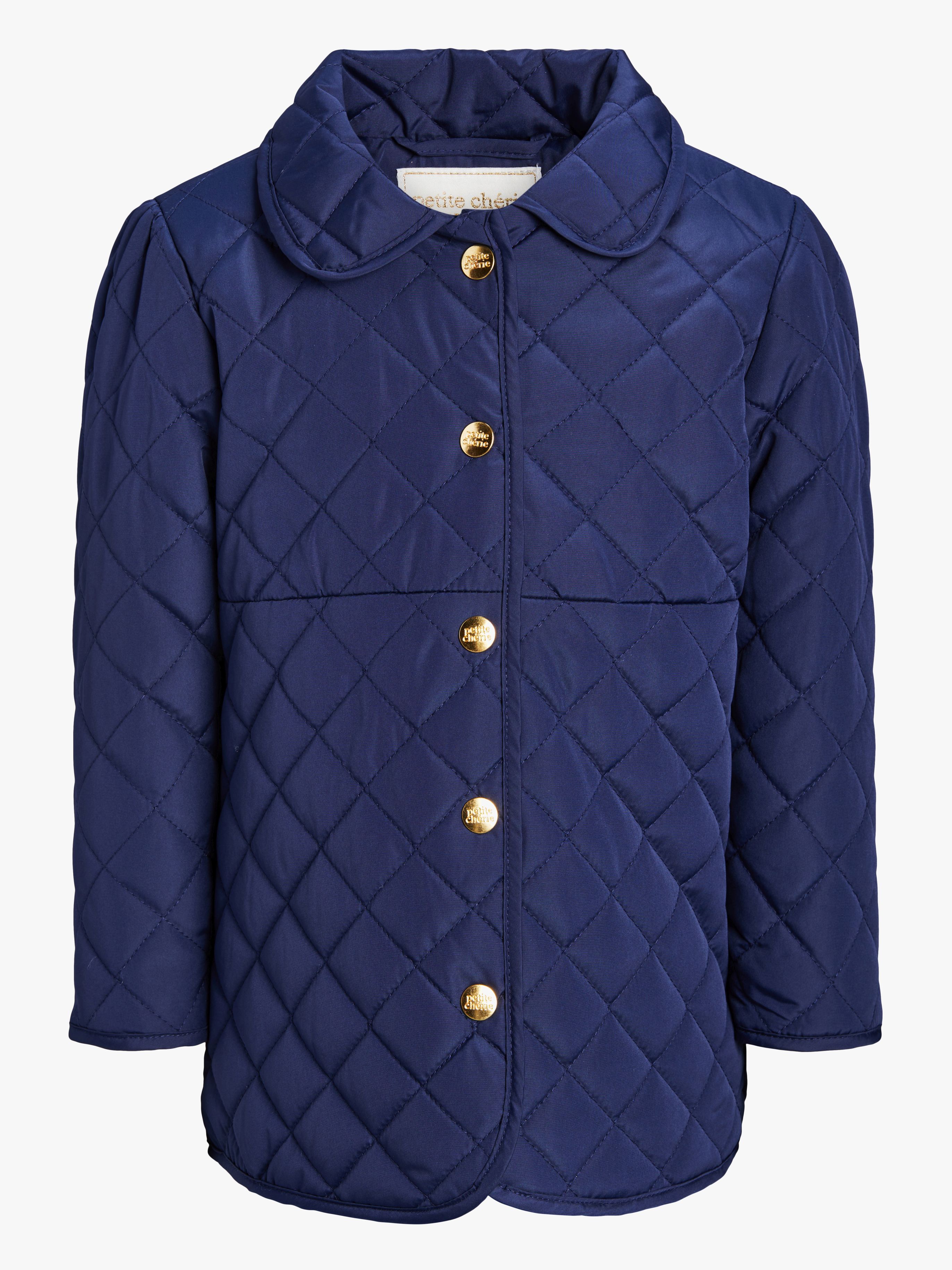 Petite Chérie Atelier Jolie Kviltad Jacka, Peacoat, 116