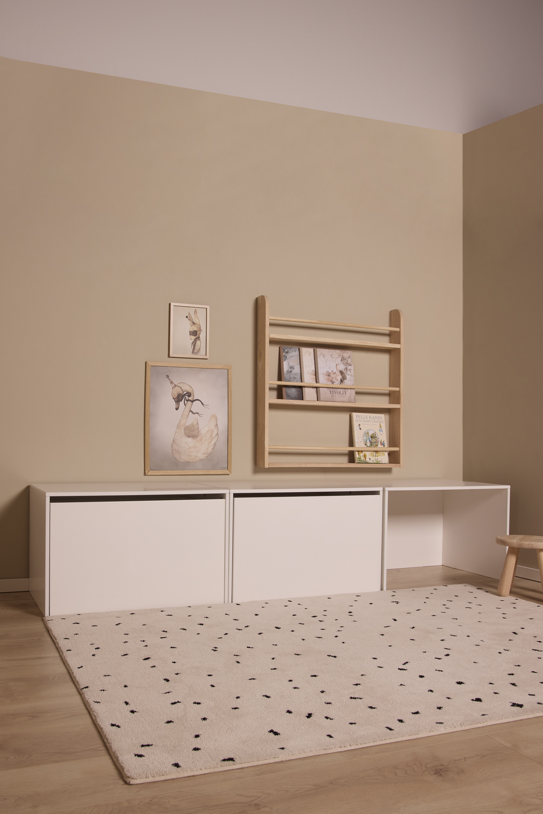 Alice & Fox POPPY Skrivbord – barnrumsmöbel med 2 lådor i vitt MDF