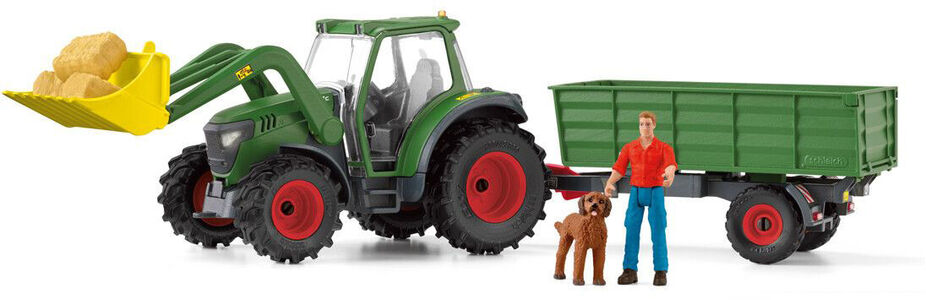 Schleich 42608 Farm World Traktor med Släp