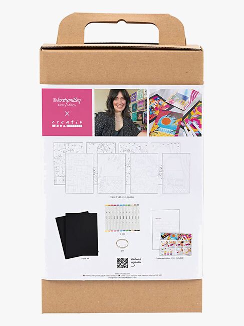 Creativ Company Målarset Färgläggning Måla Efter Siffror med Tuschpennor, Rosa