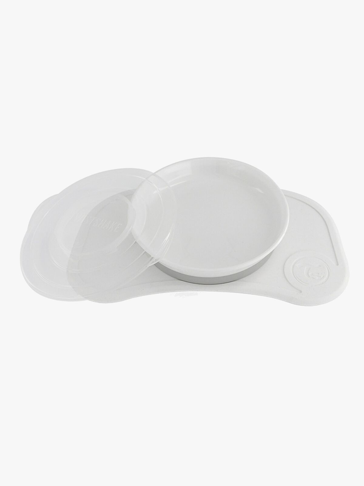 Twistshake Click-Mat Mini Tallrik och Underlägg, Vit