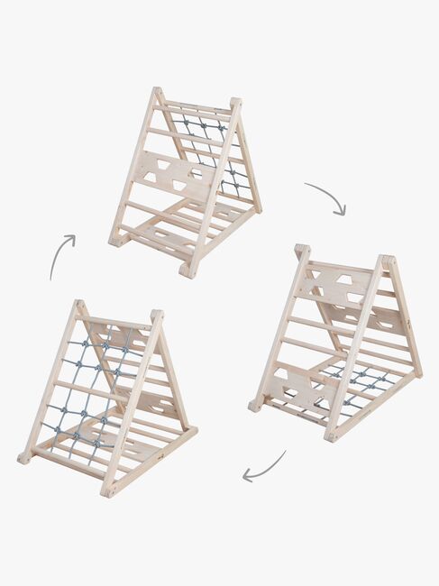Roba  Trä Klättertriangel, Grå/Naturell