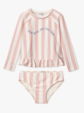 LIEWOOD Dagny Badset, Stripe Sorbet Rose/Creme De La Creme