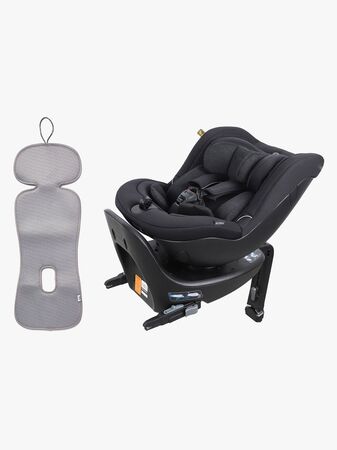 Beemoo Reverse i-Size Bakåtvänd Bilbarnstol inkl. Ventilerande Dyna, Black Stone/Grey