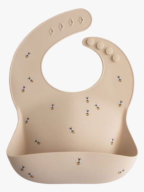 Mushie Haklapp Silikon Bees, Beige