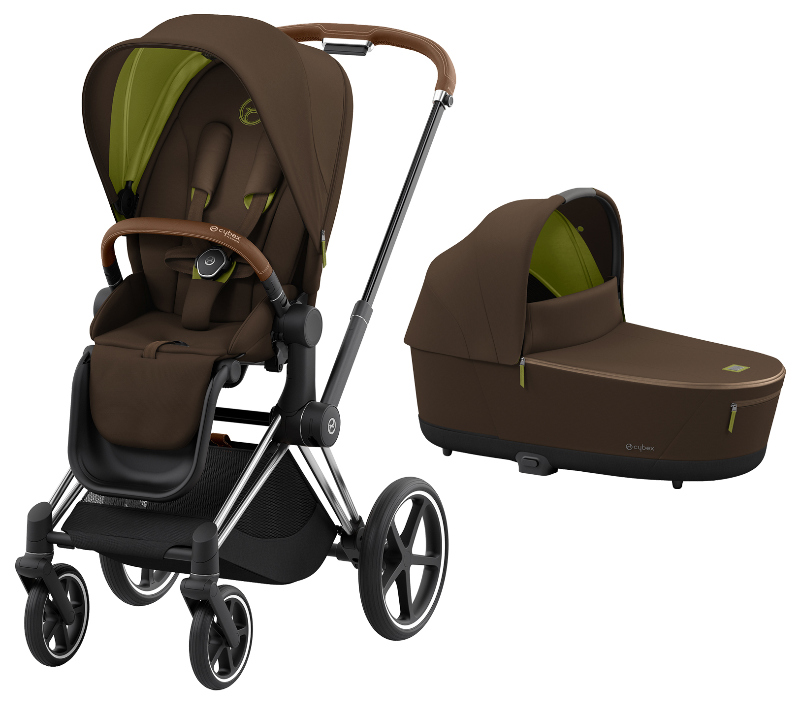 Cybex Priam Duovagn ChrBrown/KhakiGreen