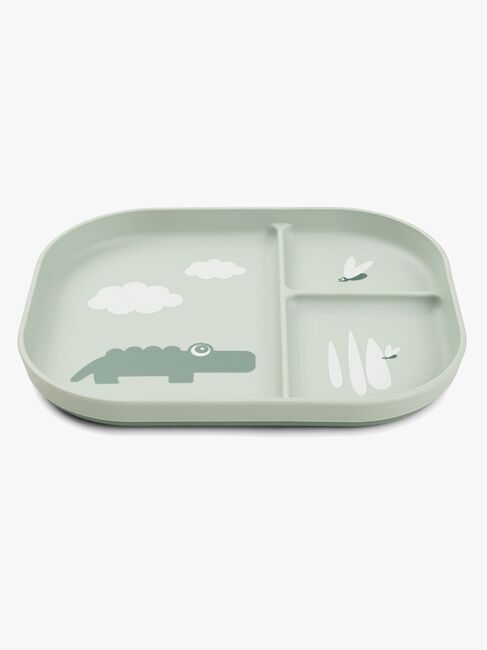 Done By Deer Foodie Delad Tallrik Croco, Grön