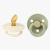 BIBS Colour Napp 2-pack Latex Stl 1 Anatomisk, Ivory/Sage