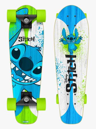 Stamp Stitch Crusier Skateboard, Blå/Vit