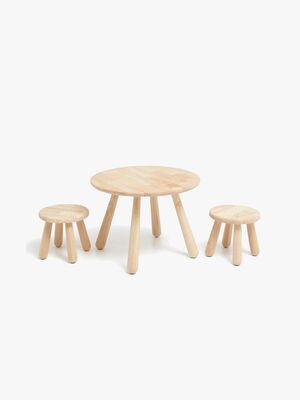 Minitude Nordic Dimma Tisch & Runde Hocker, Natur