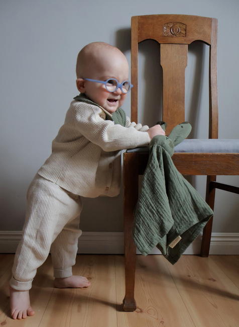 Oh, Poppy! Leia Kanin Snuttefilt Muslin, Linen Green