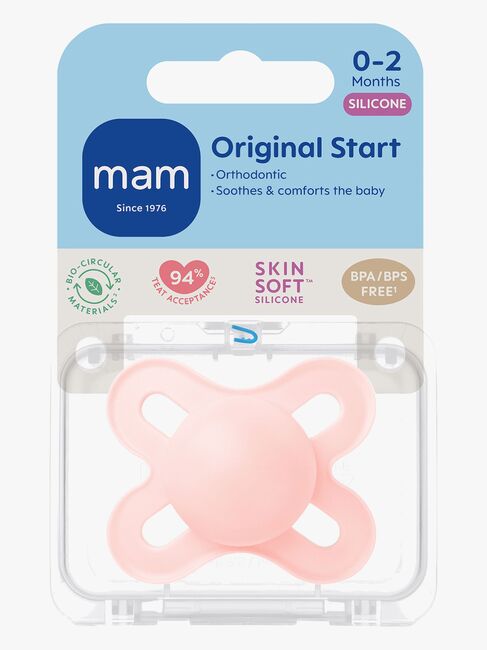 MAM Original Start Silikon Napp 0-2m, Rosa