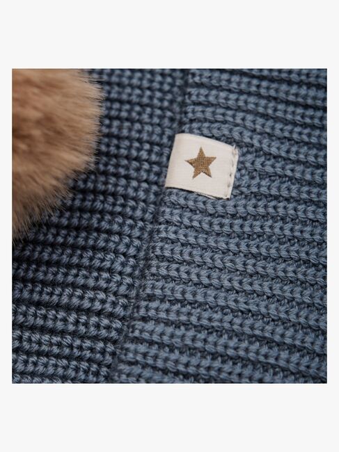 Huttelihut Mössa Merinoull med Pompoms, Turbulence