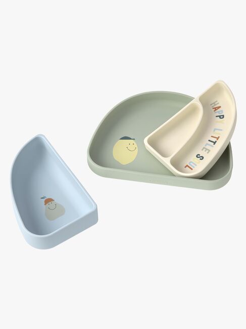 Lässig Tallrik Silikon 3-Pack, Happy Fruits Lemon