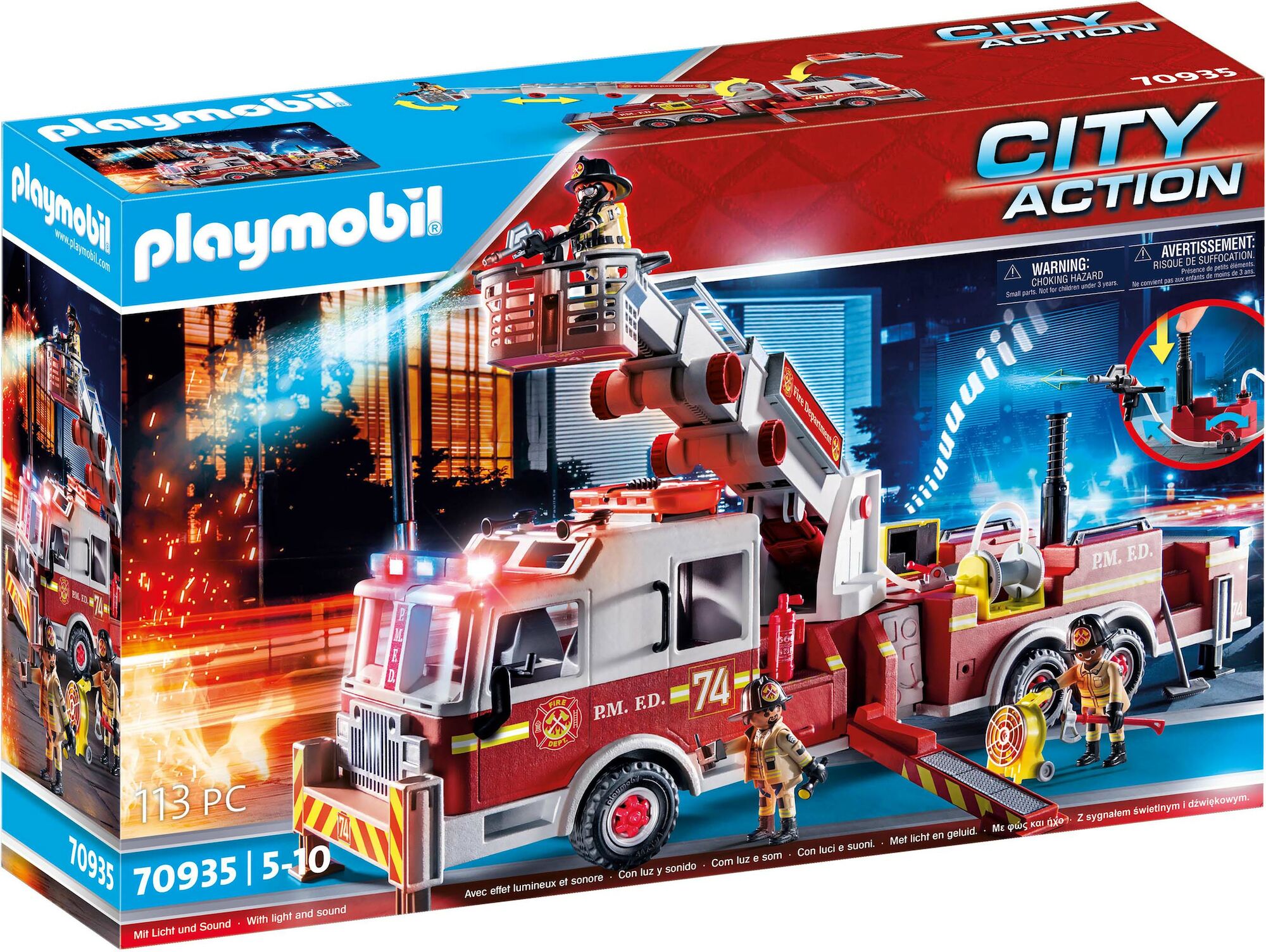 Playmobil 70935 City Action US Brandbil Med Stege