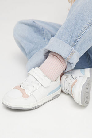 Nordbjørn Fido Sneakers, Vit/rosa