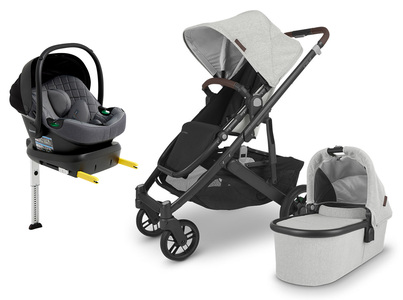 UPPAbaby CRUZ V2 Duovagn inkl. Beemoo Route Babyskydd & Bas, Anthony Grey/Mineral Grey