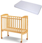 JLY Bedside Crib inkl. BabyDan Madrass Comfort 84x40, Natur