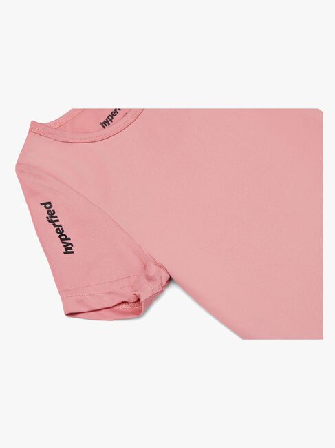Hyperfied Short Sleeve Logo Top, Blush