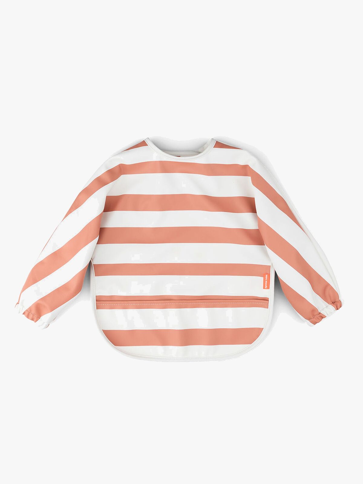 Done By Deer Långärmad Haklapp, Stripes Papaya