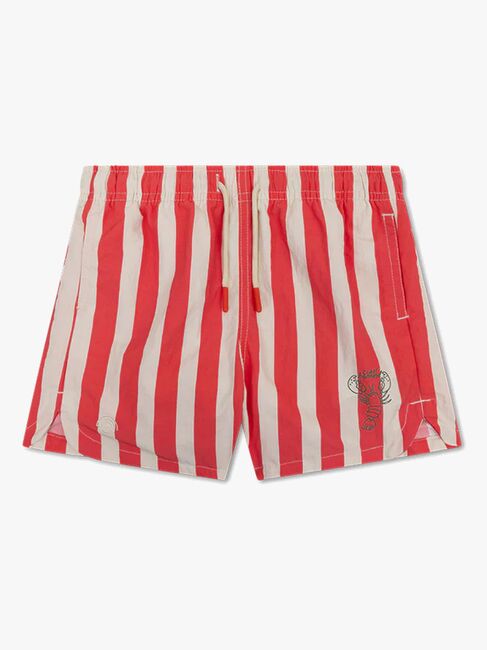 Swim Essentials Badshorts, Lobster Stripe Beige/Red