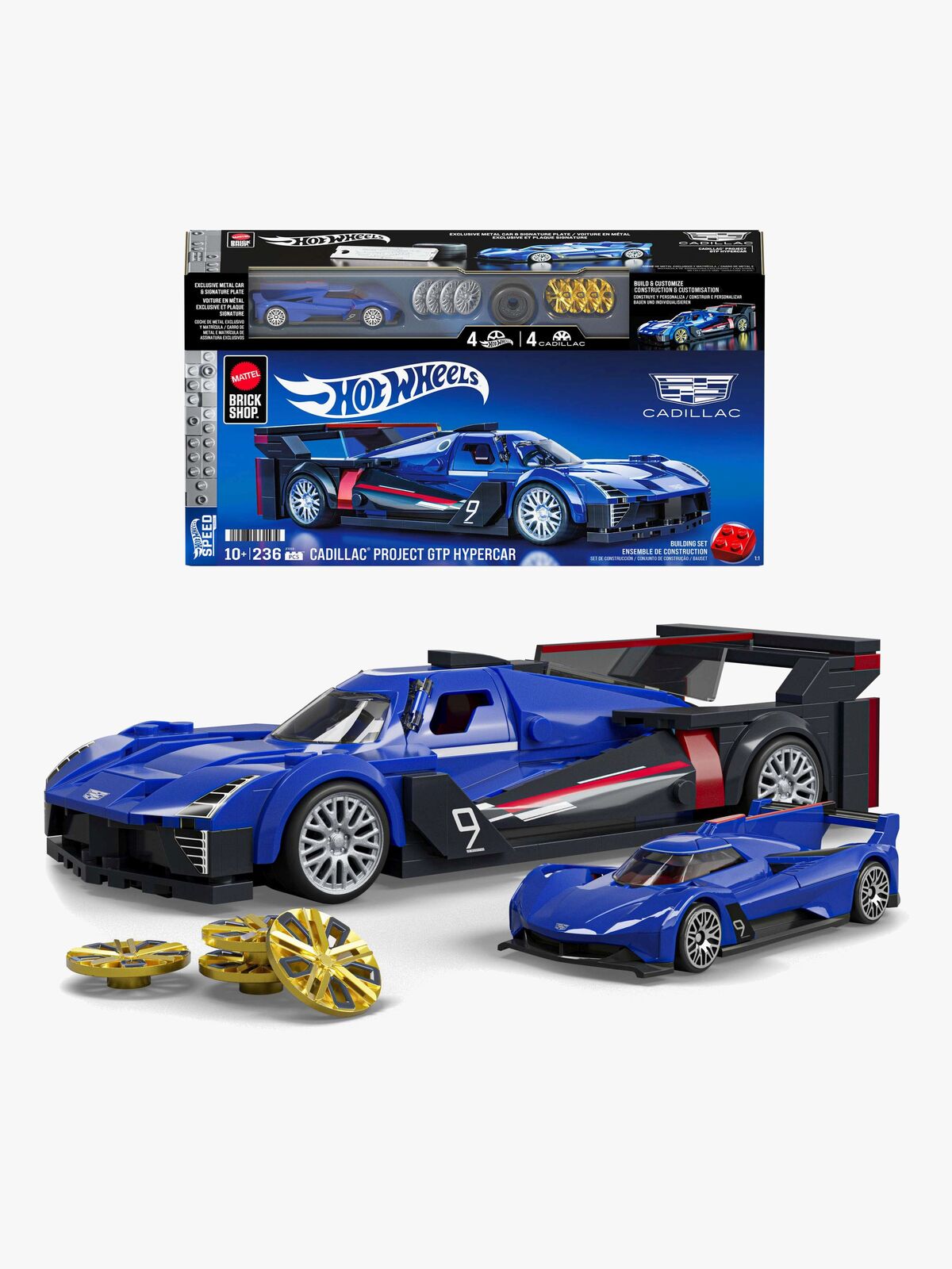 Mattel Brick Shop Hot Wheels Speed Series Brick Shop Hot Wheels Byggset Cadillac Project GTP Hypercar 236 Delar