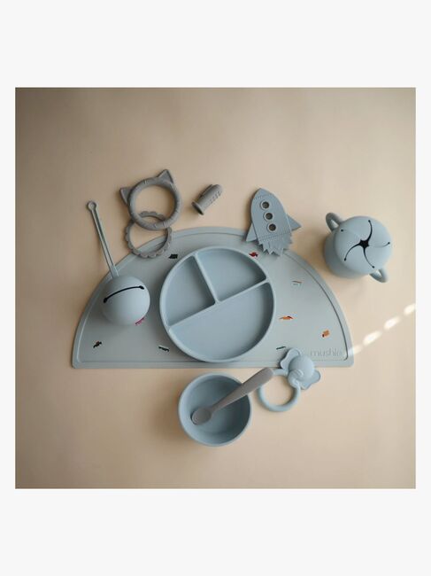 Mushie Tallrik, Blue