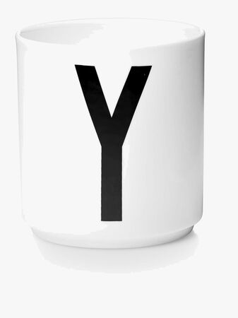 Design Letters Mugg Porslin Y, Vit