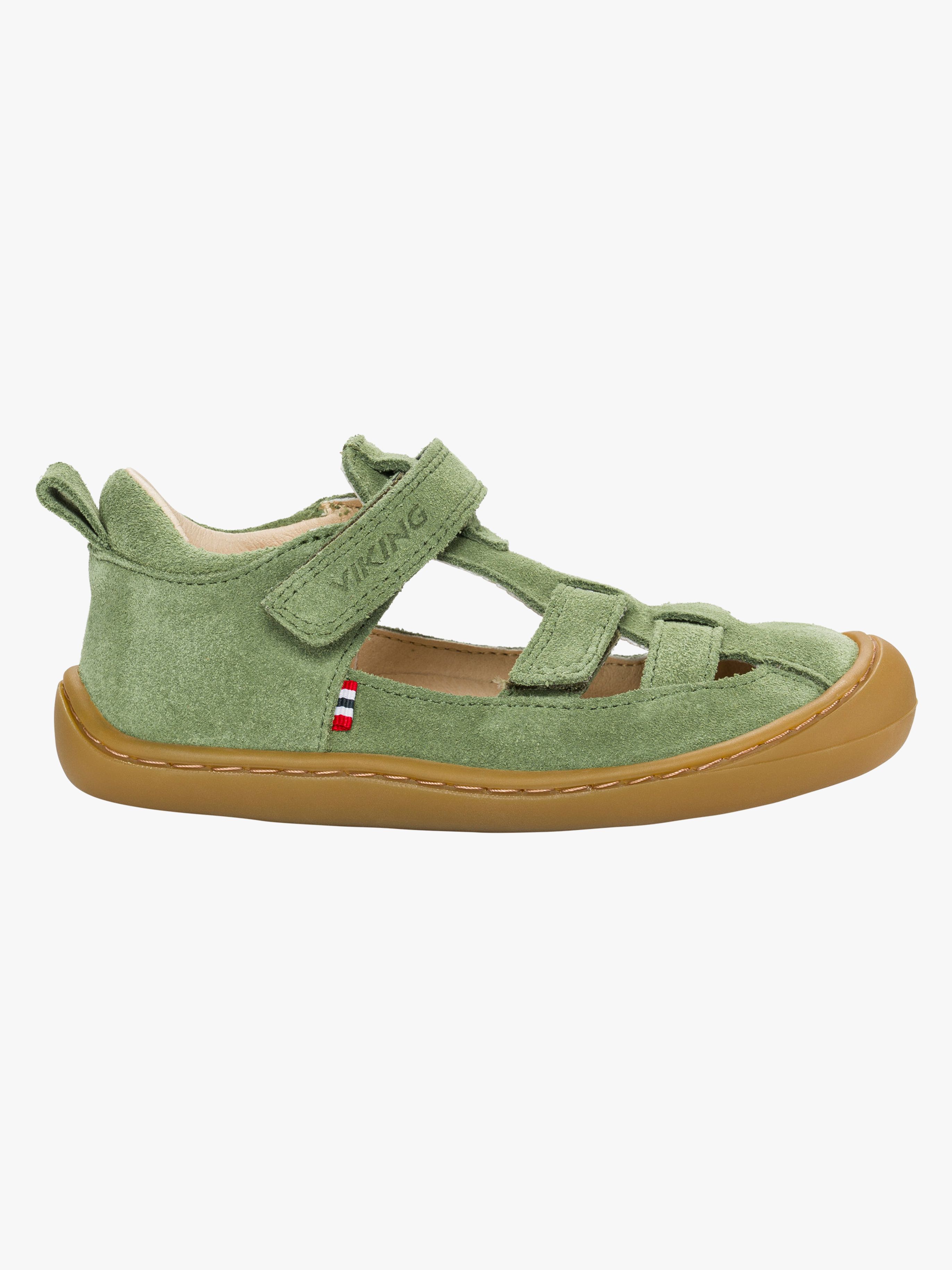 Viking Alv Lind Barefoot 2V Sandaler, Olive, 24