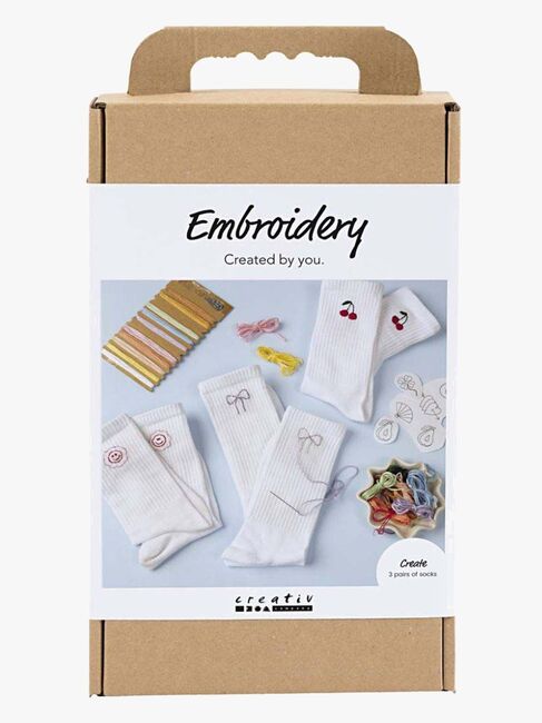 Creativ Company Pysselset Broderi Strumpor