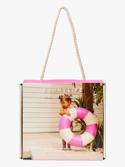 SUNNYLiFE Mini Badring, Pool Party Magenta Stripe