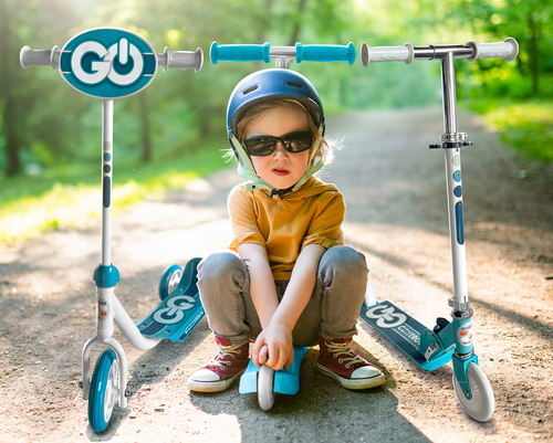 Skids Control Hopfällbar Sparkcykel, Blå