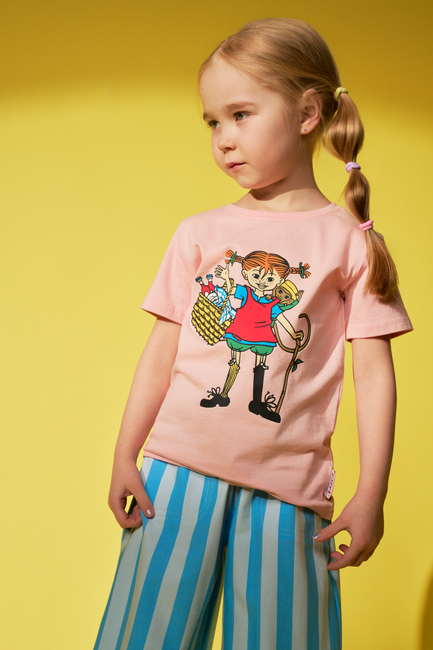 Pippi Långstrump X Martinex Picknick T-shirt, Rosa