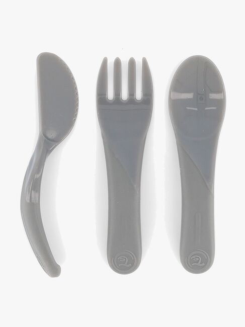 Twistshake Äta Själv Bestick, Grå
