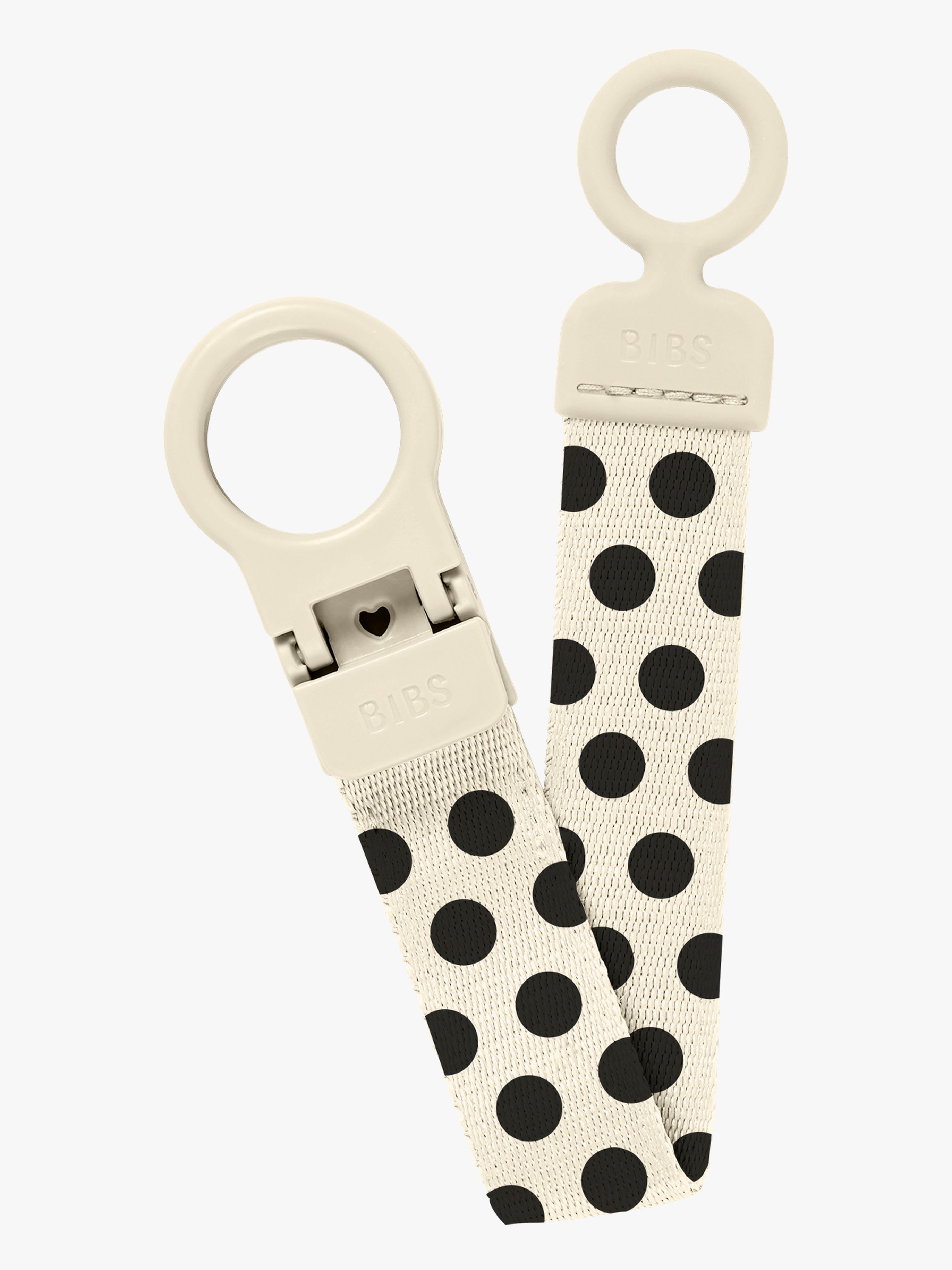 BIBS Studio Loop Napphållare Polka, Ivory/Black