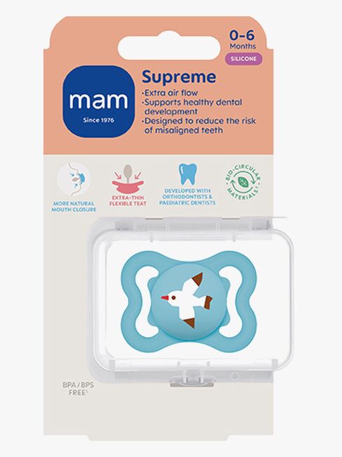 MAM Supreme Napp Silikon 0-6m, Blå