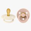 BIBS Colour Napp 2-pack Latex Stl 1 Symmetrisk, Ivory/Blush