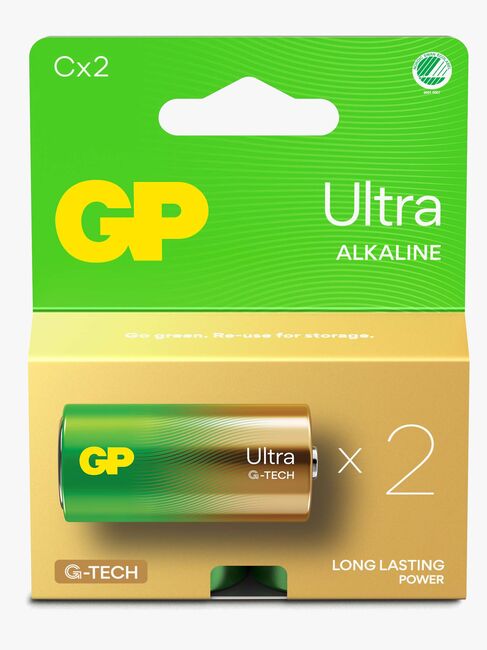 GP Ultra Alkaline G-TECH C/LR14 Batterier Svanenmärkt 2-Pack
