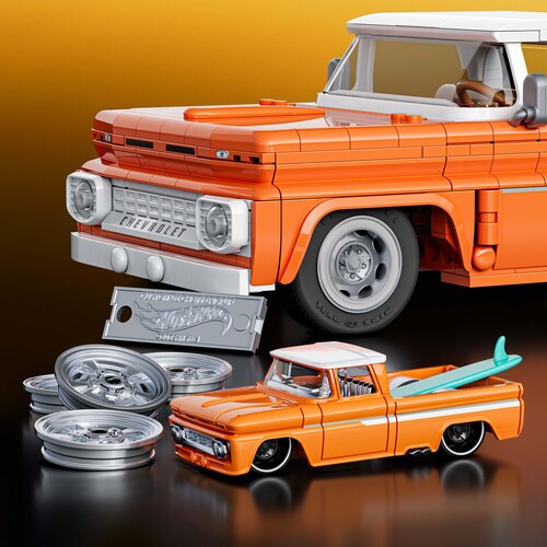 Mattel Brick Shop Hot Wheels Elite Series Brick Shop Hot Wheels Byggset Custom ’62 Chevy Pickup 858 Delar
