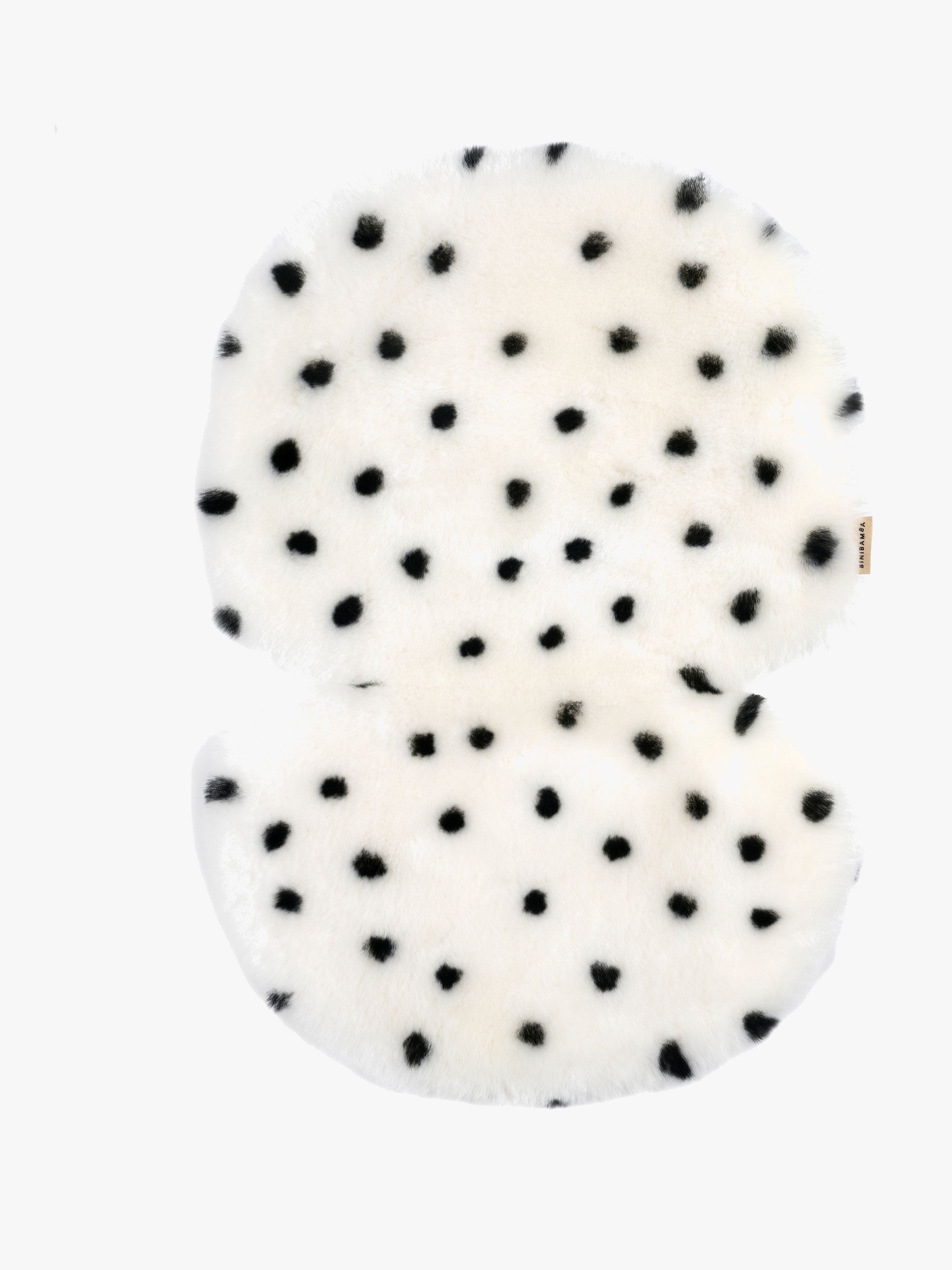 BINIBAMBA Sheepskin Sittdyna Fixed Harness, Dalmation