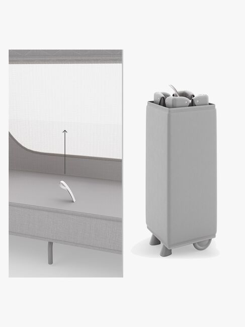 Kinderkraft LEODY UP Resesäng med Tillbehör, Grey