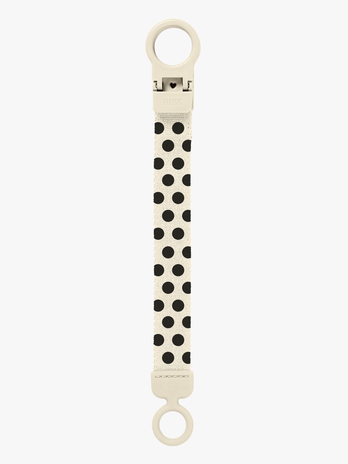 BIBS Studio Loop Napphållare Polka, Ivory/Black